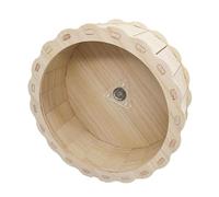 AMSLSIU Pet Hamster Running Wheel Wooden Toy Interactive Play Small Animals Dwarf Hamsters And Gerbils Hedgehogs Pet Hamster Running Wheels Stand Cage Accessories, Wood, 19x7.5cm