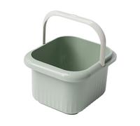 AMSLSIU Portable Foot Soak Bath Basin Featuring Massage Rollers Foot Bath Spa Designed For Ultimate Comfort At Home Relaxation Basin For Soaking Feet Footbath Bucket, Green, 21.5x25x23.5cm