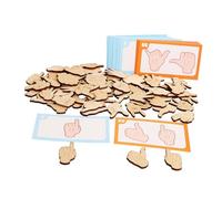 AMSLSIU Portable Gesture Shape Matching Toy Game Educational Matching Game Designed To Learning Skills Toy Offers Fun And Interactive Way For Children To Develop Fine Motor Skills Through Various Hand