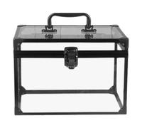 AMSLSIU Portable Makeup Organizer Waterproof Makeup Bag Large Capacity Aluminum Cosmetic Storage Box Everyday Waterproof Train Case Cosmetic Storage Box