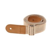 AMSLSIU Premium Ukulele Strap Belt with PU Leather Ends for Ukuele 4 String Guitar Durable and Stylish, Cream, 75-130cm