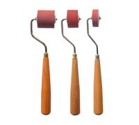 AMSLSIU Printing Brayer Roller Kit Rubber Roller Wood Supplies for DIY Projects Crafting Art Lovers Hard Rubber Kit Handcraft Printmaking Ink Crafts Printing Brayer Art Tools Gluing Stamping