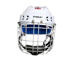 AMSLSIU Professional Ice Hockey Player Helmet Padded High Density Foam Layer For Impact And Adjustable Fit For Optimal Comfort Ice Speed Skate Helmet Dry Land Hockey Equipment, White, L