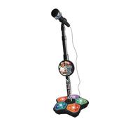 AMSLSIU Promote Creativity With Kids Microphone And Stand Delivering Flashing Stage Lights Enhancing Joyful Singing Experiences For Children Music Sing , Black , 100x21cm