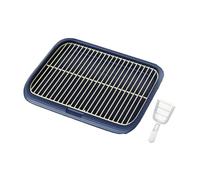 AMSLSIU Puppy Solution With Anti Slip Features Offering Safety While Fostering Positive Bathroom Practices Dog Potty Toilet Training Tray Indoor Outdoor, Dark Blue, XL