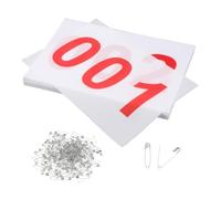 AMSLSIU Race Bibs Running Bib Competitor Numbers With Pins Sports Events And Athlete Competitions Along With 200 Pins For Easy Attachment. These Competitor Numbers Are Made Of, 001 to 100