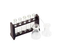 AMSLSIU Realistic Miniature Test Tube Set Includes Five Test Tubes Two Measurement Cups And Stirring Rod Nice Addition To Miniature Scene. Dollhouse Accessories To Life Scene For Dollhouse Scenes