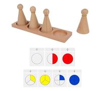 AMSLSIU Reliable Fraction Math Toy For Kids Education Promoting Understanding Of Fractions With Engaging Circular Puzzle Activities Preschool Teaching Aids Kids Early Learning Toy