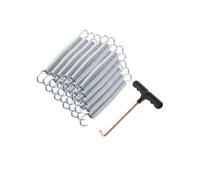 AMSLSIU Replacement Heavy Duty Trampoline Springs By T Hook Equipped With Spring Pull Tool Ensures Safe And Enjoyable Jumping Experience Every Time Trampoline Parts Accessories, Silver, 16cm