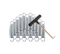 AMSLSIU Replacement Heavy Duty Trampoline Springs By T Hook Equipped With Spring Pull Tool Ensures Safe And Enjoyable Jumping Experience Every Time Trampoline Parts Accessories, Silver, 10cm