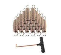 AMSLSIU Replacement Heavy Duty Trampoline Springs By T Hook Equipped With Spring Pull Tool Ensures Safe And Enjoyable Jumping Experience Every Time Trampoline Parts Accessories, Silver, 9cm