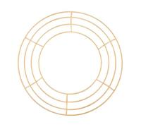 AMSLSIU Round Metal Wreath Frame Craft Visually Striking Wreaths With Reliable Metal Base Wreath Rings Christmas Flower Frames Ribbon Wire Frame For Crafts, Gold, 30cm