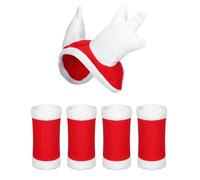 AMSLSIU Santa Horse Hat And Leg Wrap Set For Gentle Skin Friendly Holiday Decor Polyester Skin Friendly Gentle Holiday Decor, type+2