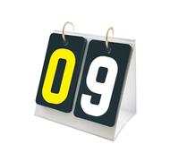 AMSLSIU Scorekeeper Table Tennis Volleyball Scoreboard Easy To Flip Clear Numbers Wide Usage For Various Indoor Outdoor Sports 2 Digit Portable Tabletop Scoreboard Score Keeper