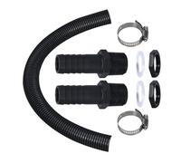 AMSLSIU Seamless Connection with Water Butt Hose Connector Kit ABS Greenhouse Guttering Rainwater Kit Water Butt Connector, A