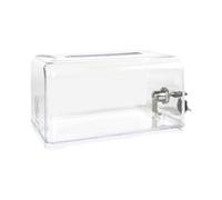 AMSLSIU Securely Locking Clear Tip Jar Business Card Holder Premium Acrylic Versatile Donation Box Storage Crafted Acrylic Money Box With Lock Tip Collection Jar