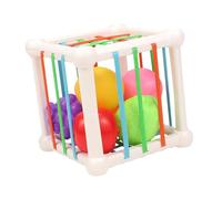 AMSLSIU Sensory Bin With Elastic Rope And Baby Shape Sorting Toy Cube Fruit Inspired Play To Life For Any Child’s Learning Sensory Bin With Elastic Rope Children Fruit Toy