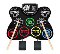 AMSLSIU Silicone Hand Roll Rack Drum - Compact And Versatile Drumming Experience Silica Gel With Battery Electronic Drum Set