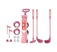 AMSLSIU Simulation Golf Kits Golf Club Set For Children Introducing Set With Club For 2 3 4 5 Years Old Mini Fun Toys With Balls Sport Toys Gift Outdoor, Pink