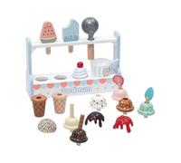AMSLSIU Simulation Ice Cream Toys With Wooden Pieces 23pcs Fun Gift Encouraging Children To Learn Through Role Play Adventures Ice Cream Set Develops Social