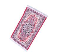 AMSLSIU Simulation Living Room Bedroom Life Scene Supply Dollhouse Miniature Floor Mat Exciting Addition To Any Dollhouse Modern 1:12 1:6 Scale Doll House Cute Mini Toys, Red, 17x10cm