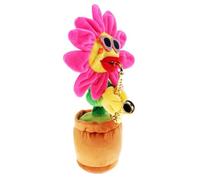 AMSLSIU Singing Musical Plush Stuffed Plant Toy Cheerful and Engaging, Red leaves