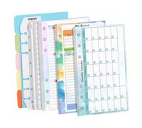 AMSLSIU Sized 6 Hole A6 Refill Paper Inserts Creative Minds Seeking Daily Organization Without Sacrificing Style A6 Binder Inserts Budget Planner Painting Writing, Type A