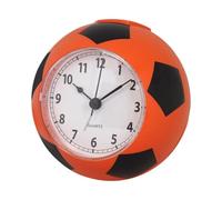 AMSLSIU Soccer Ball Alarm Clock With for Creative Provides Visual Delight While Ensuring Quiet During Night Bedside Football Shaped Alarm Clock Cute Portable, Orange, 11x10x11.5cm
