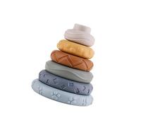 AMSLSIU Soft and Chewable Baby Stacking Rings for Teething 6-18 Months