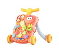 AMSLSIU Stand Walkers for Baby Push Walkers Spark Joy and Encourage Learning While Kids Walk with Confidence During Play Time Multifunction Steps Baby Push Sound Musics, Pink, 38x38x38cm