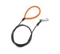 AMSLSIU Steel Wire Pet Walking Leash Tear-resistant 360 Degree Rotatable Stylish Anti-rust Replacement Training Harness Necklace, Black, 2M