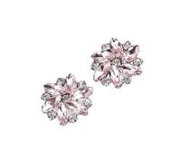 AMSLSIU Stunning Rhinestone Shoe Clips Jewelry Crystal Shoe Buckle Wedding Dress Diamond, Pink, 1 Pair