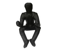 AMSLSIU Sturdy PU Leather Brazilian Jiu Jitsu Dummy Realistic Experience Unfilled Dummy For Advanced Training Sessions Brazilian Jiu Jitsu Training Practice Tool, Black, 165cm