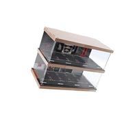 AMSLSIU Stylish Parking Lot Display Case Dustproof Diecast Car Garage Container Diorama Model Toy, Double Deck