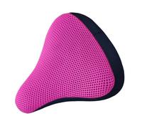 AMSLSIU Sun Protective Bike Seat Cover Featuring Breathable Mesh Understanding Comfort During Long Cycling Routes Bicycle Saddle Cover Bike Seat Replacement, Rose Red, 20x23cm