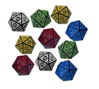 AMSLSIU Table Party Dice Astrology Dice 10pcs D20 Polyhedral Game Set Features Clear Symbols For Easy Reading Constellation Astrology Role Play Game