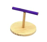 AMSLSIU Tabletop Play Stand Bird Training Perch T Stand Indoor Gym Wooden Anti Slip Small Birds Allowing Bird To Sit On And Be Close To For Play Or Hand Training. Small Features Anti Slip