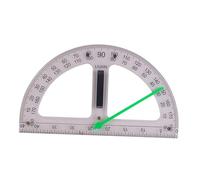 AMSLSIU Teaching Protractor Compass Lightweight Durable Math Geometry Equipment Essential Ruler for Teachers Students 60 Degree Triangle Plate Whiteboard Teaching Tool, Clear, Protractor