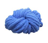 AMSLSIU Thick Jumbo Yarn for Creative Knitting Projects Cozy Blankets Scarves and Cushions All Craft Lovers and Beginners Chunky Chenille Yarn for Hand Knitting Crocheting, Blue, 20mm