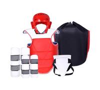 AMSLSIU Thickened Adjustable Taekwondo Chest Guard Optimal Choice For Serious Martial Artists Provides Thickened Adjustable Padded Taekwondo Chest Guard, Red, XL