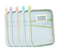 AMSLSIU Three Layers Partition Zipper File Wallets Efficiently Organizing Mesh Document Pouches for Everyday Making Easy to Organize and Access Documents