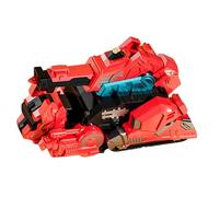 AMSLSIU Transforming Dinosaur Car Toy Dinosaur Vehicle Encourages Interactive Play With Collision Transform And Manual Push Functions Deformation Engineering Vehicle For Kids, Tyrannosaurus Red