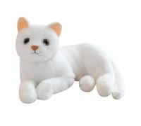 AMSLSIU Unique Cat Doll Plush Toys Stuffed Animals Cozy Art Decor Sleeping Pillows Excellent Birthday Presents for Children Doll Sleeping Pillows Home Decoration Dolls Toy, White, 32cm