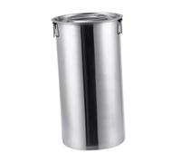 AMSLSIU Unique Milk Pail Ice Bucket with Lid Creating Large Capacity for Beverage Storage During Gatherings and Parties Stainless Steel Bucket with Lid and, Silver, 20x40cm 13L