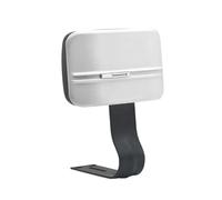 AMSLSIU Universal Motorcycle Rear Passenger Backrest Stylish Durable PU Leather Easy Installation Comfortable Backrest Pad Detachable Accessories Waterproof Rear Seat Pad, White, 17.5x10.9cm