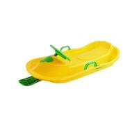 AMSLSIU Versatile Snow Sled Lightweight With Brake Ensures Quick Adventurous Fun Offering Enhanced Control On Speedy Slides Steerable Snow Sled For Kids With, Yellow, 102x19x48cm