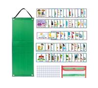 AMSLSIU Visual Schedule For Kids Home Daily Calendar Improves Daily Organization And Time Management Skills Through Engaging Activities Kids Visual Schedule Calendar Learning Materials