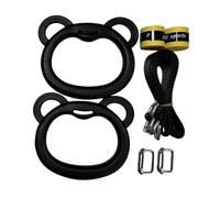 AMSLSIU Weightlifting Pull Up Rings With Adjustable Strap Easy Installation Setup Improve Physical Strength For Fitness Fitness Exerciser Nonslip Hand Grip Exercise Kids
