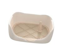 AMSLSIU Which Is Easy To Clean. Dog Toilet Potty Tray Indoor Training Tool PP For Small Medium Dogs Easy To Clean Dog Potty Tray Portable Pan Trainer Litter, White, M