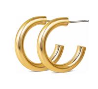 AMSLSIU Women Earrings Exquisite Jewelry Adornment Rounded Ladies Piercing Ear Hoops Ears Studs Fashion Decor Accessory, Golden